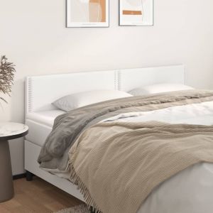 VidaXL Têtes de lit 2 pcs Blanc 90x5x78/88 cm Similicuir Blanc