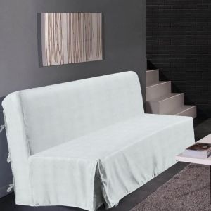 Homemaison Housse de clic clac fixation par nouettes Blanc 200 x 140 cm