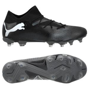 Puma Men Future 7 Match Fg/Ag Soccer Shoes Black White, 39 EU