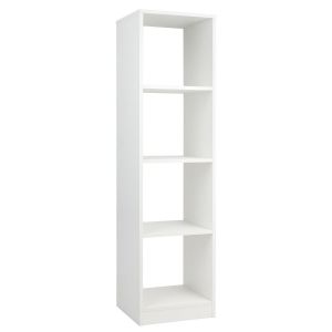 Image de Coast - Bibliothèque sur pied - 4 compartiments pour cubes, Max. 75 kg - 38 x 33 x 142 cm - Bois - Blanc
