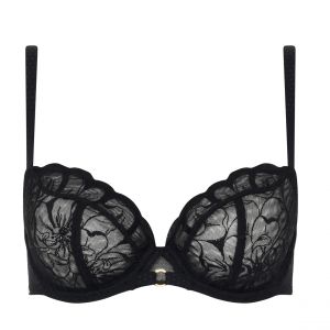 Chantelle Soutien-gorge emboîtant FLEURS Noir - Couleur Noir - Taille 100G