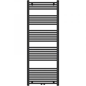 Sogood - Radiateur de Salle de Bain Sèche-Serviette 160x60cm Radiateur Tubulaire Vertical Chauffage à Eau Chaude Gris-Noir - Noir-Gris
