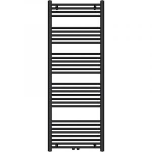 Image de Sogood - Radiateur de Salle de Bain Sèche-Serviette 160x60cm Radiateur Tubulaire Vertical Chauffage à Eau Chaude Gris-Noir - Noir-Gris