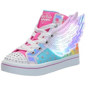 Skechers TWI-Lites 2.0 Dreamy Wings Bottine, Rose/Multicolore, 32 EU
