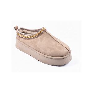Ozabi Sabots Pantoufles Femme Hiver Mule Style Scandinave MD9769 TAUPE