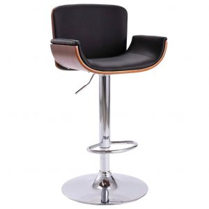 VidaXL Chaise de Bar Similicuir Noir 1 pc Modèle 1