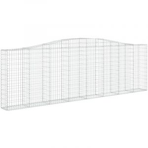 VidaXL Paniers à gabions arqués 9 pcs 400x30x120/140 cm Fer galvanisé