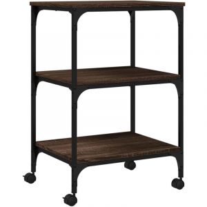 VidaXL Support d'imprimante à 3 niveaux chêne marron 50x41x75 cm Brown oak