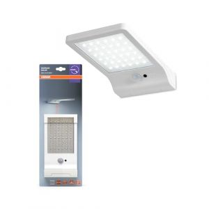 Image de Osram Door Luminaire solaire LED blanc, IP44, avec détecteur de mouvement, lumière blanc froid (4000 K), à énergie solaire, pour l'extérieur