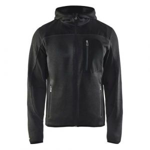 Blaklader Veste légère d'Hiver tricotée à capuche - 49302117 - Gris anthracite / Noir - L