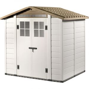 Gardiun Abris en Résine Tuscany Evo 200 Blanc/Beige 220x181x216 cm - KSP38230