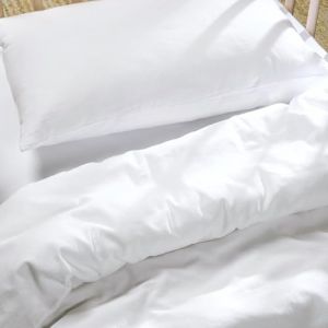 Kadolis Housse de Couette Pur Coton Bio Blanc - 75 x 120 cm