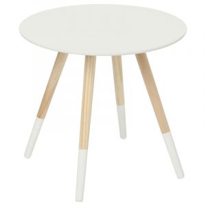 Image de Table d'Ap Design "Mileo" 48cm Blanc Prix