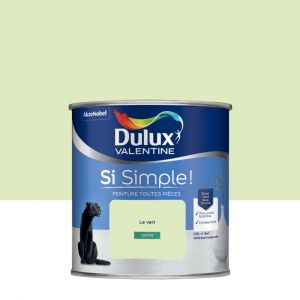 Dulux Valentine Peinture toutes pièces Si Simple ! Satin Le Vert 0,5 L