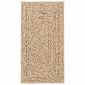 VidaXL Tapis ZIZUR beige 80x150 cm aspect de jute int&eacute;rieur ext&eacute;rieur