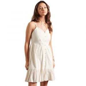 Superdry Robe Courte Broderie Mini M Cream