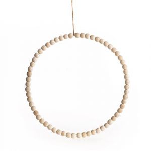 Ruedelafete Anneau de perles et corde à suspendre, 26 cm
