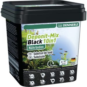 Dennerle Deponit-Mix Black 10in1 Noir 2,4 kg - Milieu de Culture multimin&eacute;ral pour aquariums