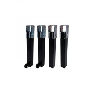 Image de Pieds de lit Micel NE 96401 Avec des roues Acier 4 Unit&eacute;s (3 x 3 x 26 cm)