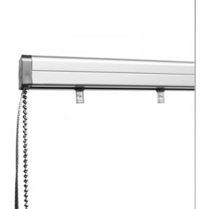 Mad&eacute;costore Rail pour lamelles verticales 89mm ouverture lat&eacute;rale - Gris alu - L240cm