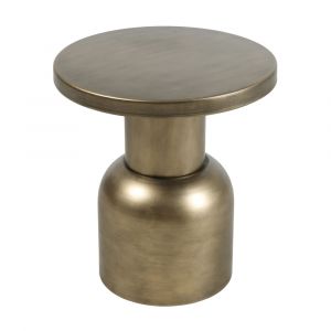 Oviala Table basse bout de canapé 40 cm or