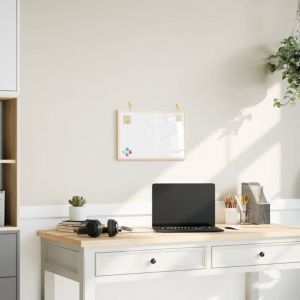 VidaXL Tableau blanc magn&eacute;tique avec cadre bois de pin massif 40x30 cm