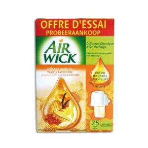 Visiodirect Diffuseur d&eacute;sodorisant &eacute;lectrique parfum vanille orchid&eacute;e