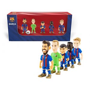 Bandai MINIX COLLECTIBLE FIGURINES 10523 FC Barcelone - Pack de 5 - Figurine à Collectionner 7cm, Rouge/Bleu