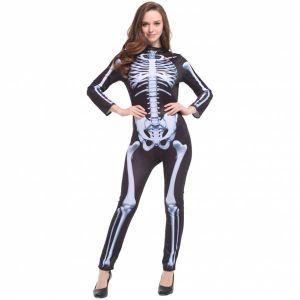"Mrs. Skeleton" Combinaison une pi&egrave;ce Femmes Costume MIESEPETER