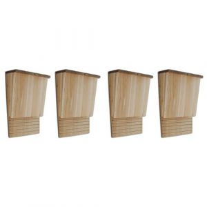 VidaXL Maison pou chauve-souris 4 pcs 22 x 12 x 34 cm Bois