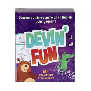 Jeu de 60 Cartes "Devin Fun" 9cm Multicolore Prix
