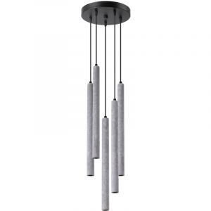 Sollux SL.1275 - Suspension filaire PASTELO 5xG9/8W/230V béton