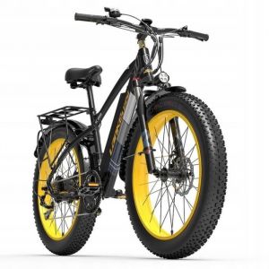 Image de Lankeleisi Xc4000 V&eacute;lo &Eacute;lectrique 17.5ah 48v 1000w 120km Roue Aluminium 26 " Jaune