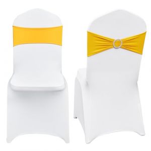 Housse de chaise extensible - VEVOR - 560 x 450 x 935 mm Housse de chaise pliante en élasthanne extensible ceinture 30 pcs mariage