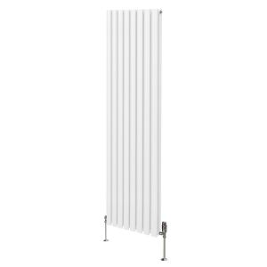 Radiateur Colonne Ovale & Robinet Thermostatique Blanc 1800 x 480mm