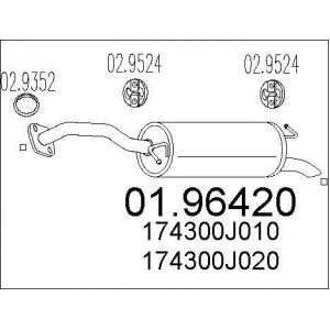 MTS Pot d'Échappement 01.96420 Silencieux Echappement,Silencieux Arrière TOYOTA,YARIS SCP1_, NLP1_, NCP1_