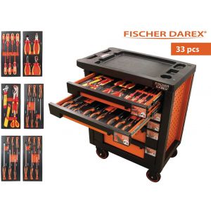 Fischer darex Servante &eacute;quip&eacute;e de 33 outils avec 6 modles