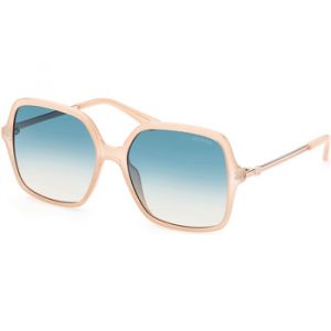 Image de Guess Femme GU7845 57P Lunettes de soleil Inject&eacute; Beige Vert Carr&eacute; Normale Ombr&eacute;