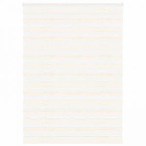 VidaXL Store Z&egrave;bre Beige Marbr&eacute; Largeur Du Tissu 150,9 Cm Polyester