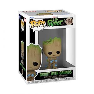 Funko Pop! Marvel: Guardians of The Galaxy - Groot with Grunds - Groot Shorts - Figurine en Vinyle à Collectionner - Idée de Cadeau - Produits Officiels - Jouets pour Les Enfants et Adultes - TV Fans