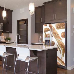 Plage Sticker r&eacute;frig&eacute;rateur et lave vaisselle, Boulangerie, pains, baguette et viennoiseries, 180 cm X 100 cm