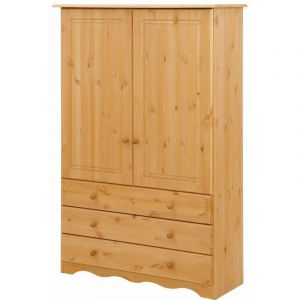 MinikArmoire avec 2 portes en 3 tiroirs en pin