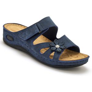 Mules fantaisie à patte scratch femme Pédiconfort