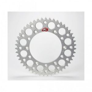 Renthal Couronne Ultralight 46 dents alu anti-boue pas 520 type 154U anodis&eacute; argent Honda CR