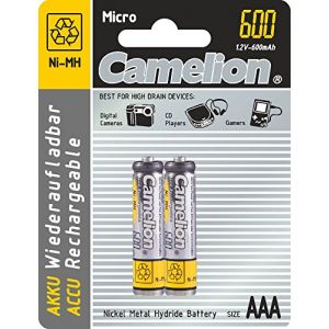 Camelion NiMH 2x AAA/LR3 1.2V 600mAh