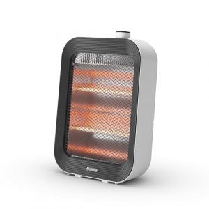 Olimpia splendid Quarzia Slim B, Poêle infrarouge avec lampes à quartz, puissance jusqu'à 800W, chauffage instantané et uniforme, interrupteur anti-basculement, design slim avec poignée pratique