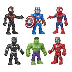 Playskool Heroes Marvel Super Hero Adventures Lot de 6 Figurines d'action 12,5 cm + Spider-Man et Hulk
