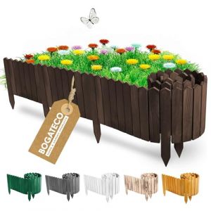Clôture de jardin - BOGATECO - Rollborder en Bois - Flexible - Imprégné - 200 cm