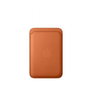 Apple Porte-cartes en tissage fin pour iPhone avec MagSafe - Roux orange