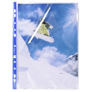 Image de Exacompta 5880E - Sachet de 10 pochettes perfor&eacute;es STOP DOC, polypro 6/100&deg;